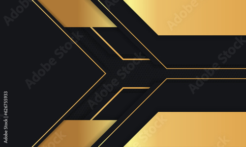 Modern black dop with golden luxury background