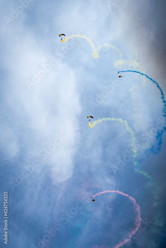 parachute in the sky