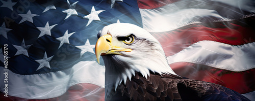 Bald eagle american flag.