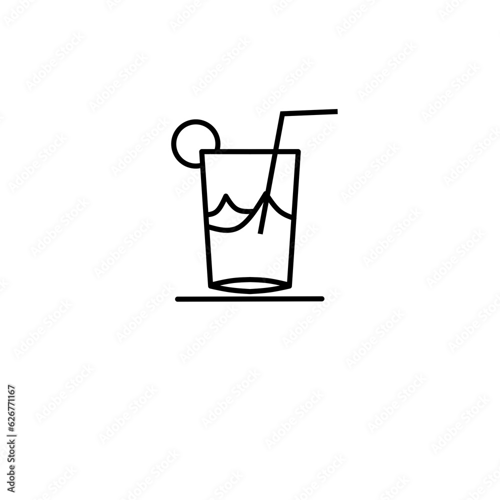 glass of juice icon illustration, over white background glass of juice icon illustration, over white background