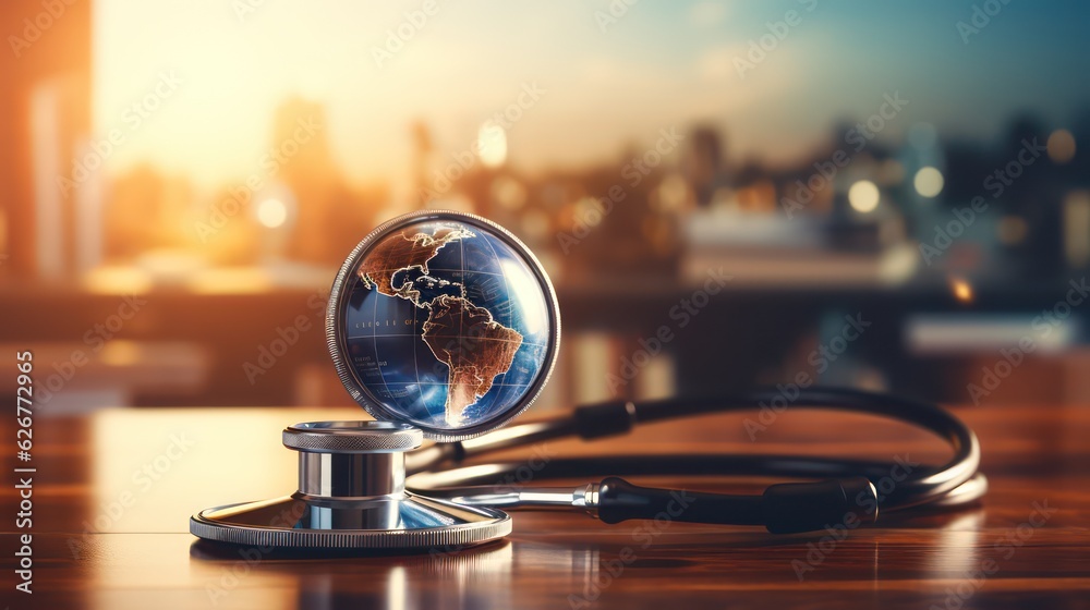 Medical Doctor Diagnosis Stethoscope on Blue Health Science Background Medical Doctor Diagnosis Stethoscope on Blue Health Science Background