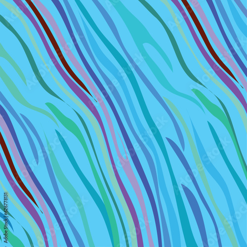 Wavy diagonal stripes of different width, echo seamless repeating waves. Oblique hand drawn crooked lines, angled, slanted stripes, streaks, bars pattern. Striped texture.
