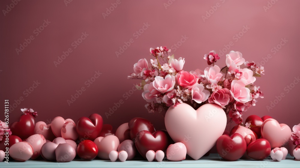 Obraz premium Valentines Day Copy Space