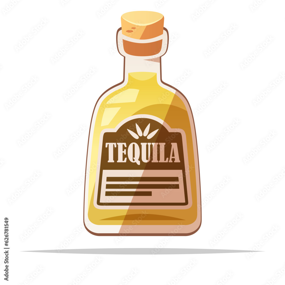 Bottle of tequila vector isolated illustration Bottle of tequila vector isolated illustration