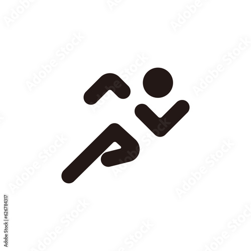 Athletics icon.Flat silhouette version.