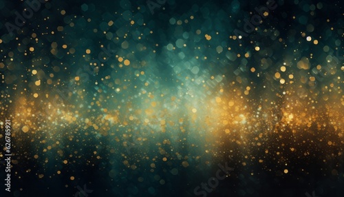 a gold dust background with glitter particles, Generative AI