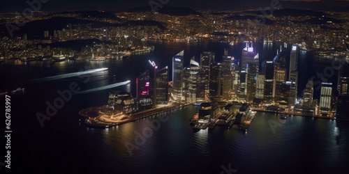 Aerial view of Sydney - Generative AI