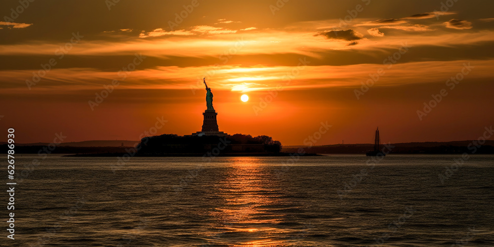 The Statue of Liberty, New York City - Generative AI