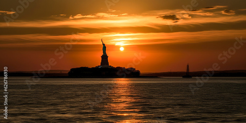 The Statue of Liberty  New York City - Generative AI