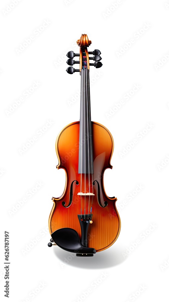 Fototapeta premium Violin 3d realistic illustration - Generative AI.