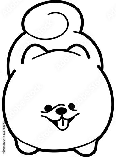 Pomeranian Dog Coloring Page