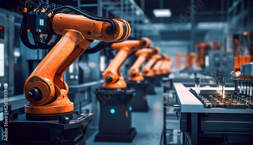 Automated Robots in a Factory: Efficient and Precise Manufacturing Process, Generative AI