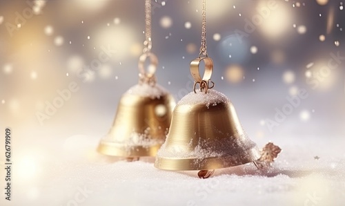 A mesmerizing display of shimmering Christmas bells.