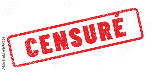 tampon rouge " censuré "