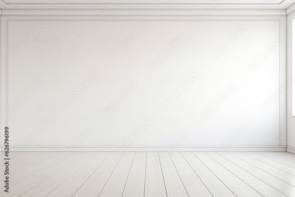 Empty room with white wall and wooden floor. 3d rendering. Empty room with white wall and wooden floor. 3d rendering.