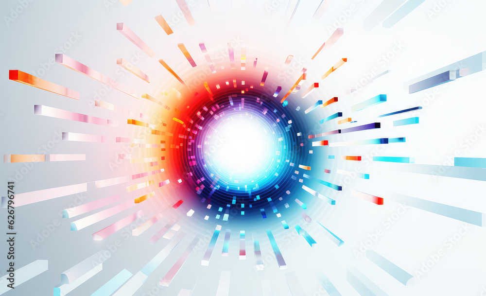 Abstract background. illustration. Colorful rays. created with generative AI technology.