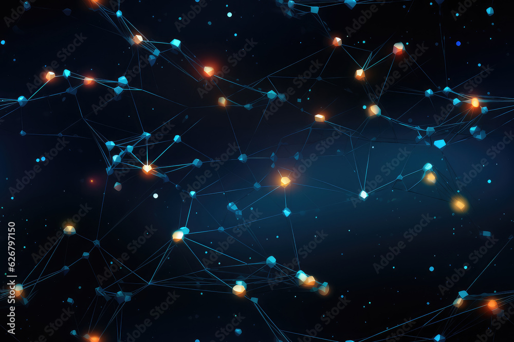 abstract technology background with connecting dots and lines. created with generative AI technology. abstract technology background with connecting dots and lines. created with generative AI technology.