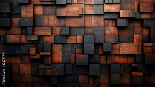 Texture of wood cubes background use for multipurpose shape and textured wooden backdrop