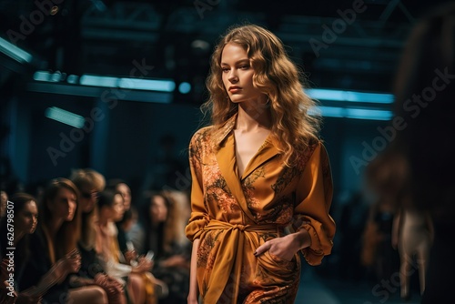 Model walk down the runway during fashion show