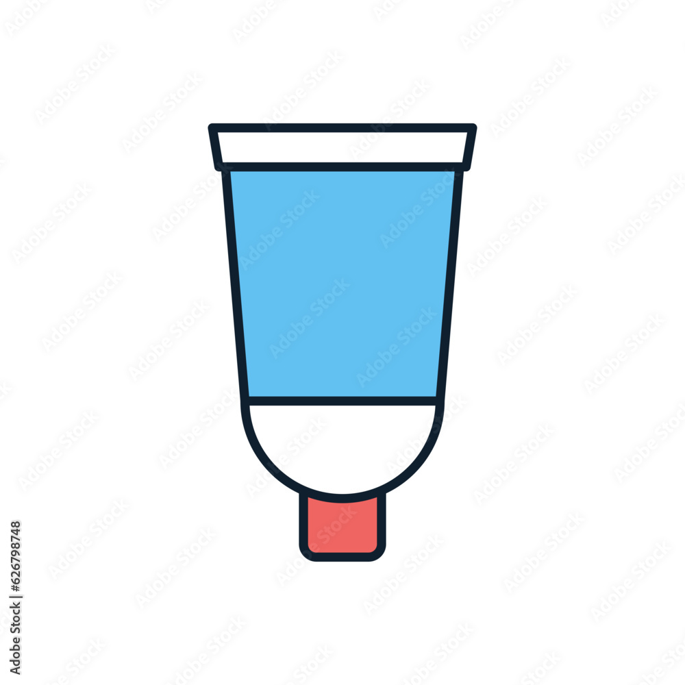 Cream Tube Related Vector Icon. Drugs icon. Cream Tube sign. Isolated on White Background