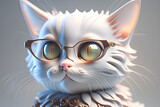 Kitty wearing Glasses