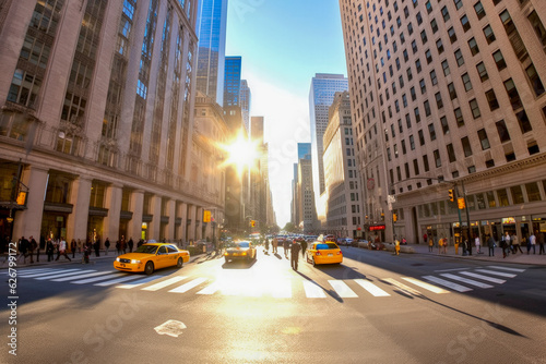 Street view of New York City - Generative AI