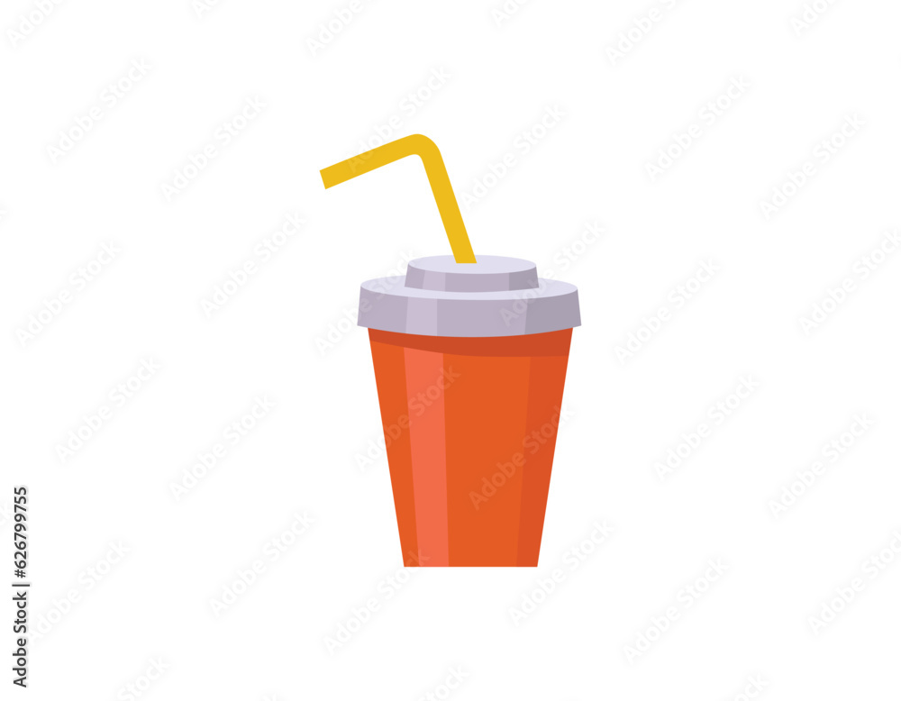 soft drink flat vector fast food illustration isolated on white background soft drink flat vector fast food illustration isolated on white background
