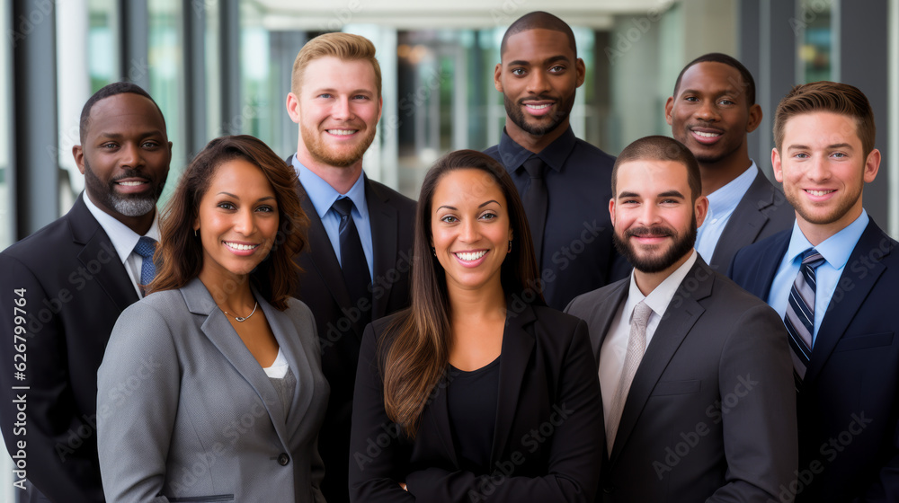 Diverse group of business men and woman at the office ages range from 35 to 45 Diverse group of business men and woman at the office ages range from 35 to 45