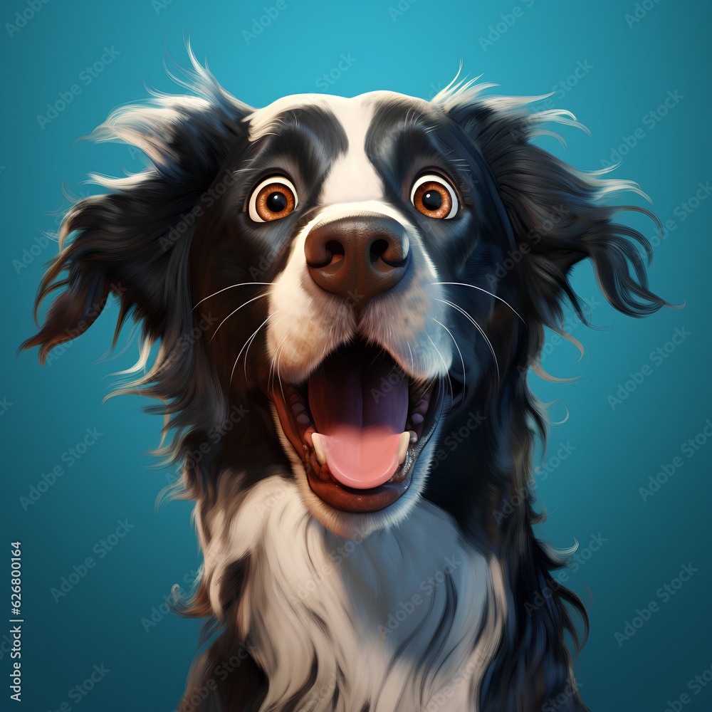 A dog with a surprised expression on its face A dog with a surprised expression on its face