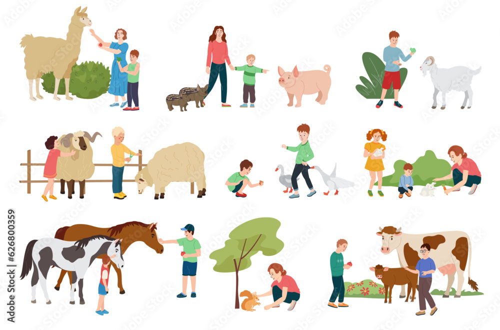 Fototapeta premium Contact Farm Cartoon Compositions