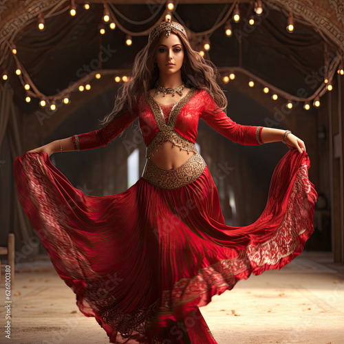 Red belly dancer photo