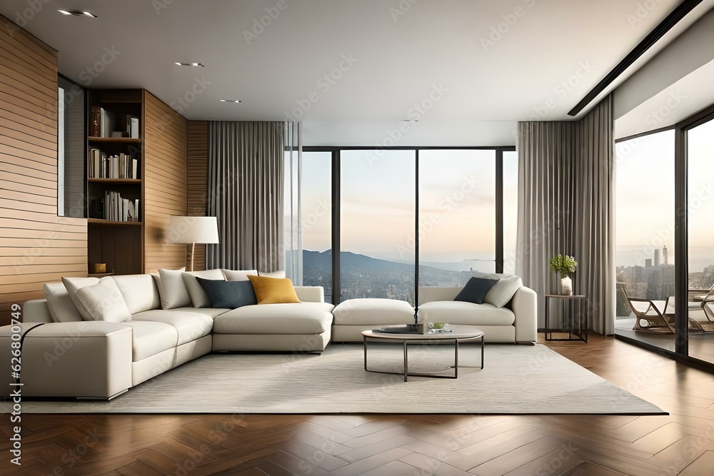 modern living room Generator by using AI Technology