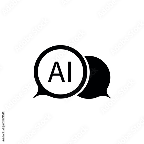 AI icon on white background