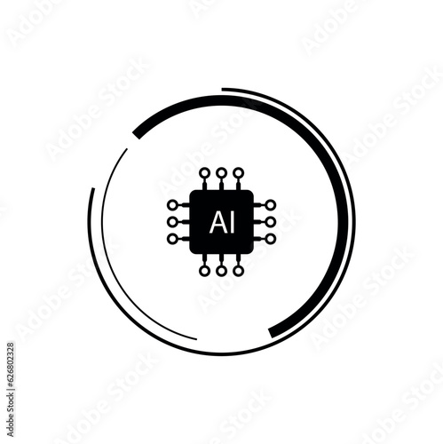 AI icon on white background