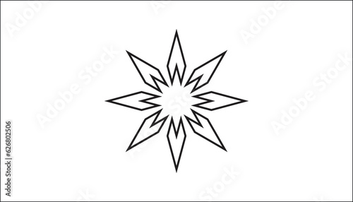 a leaf logo with a beautiful flora and like a snowflake that is beautiful, simple, and elegant