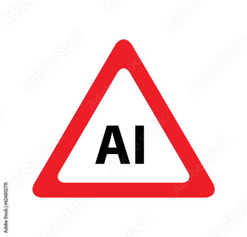 artificial intelligence sign on white background