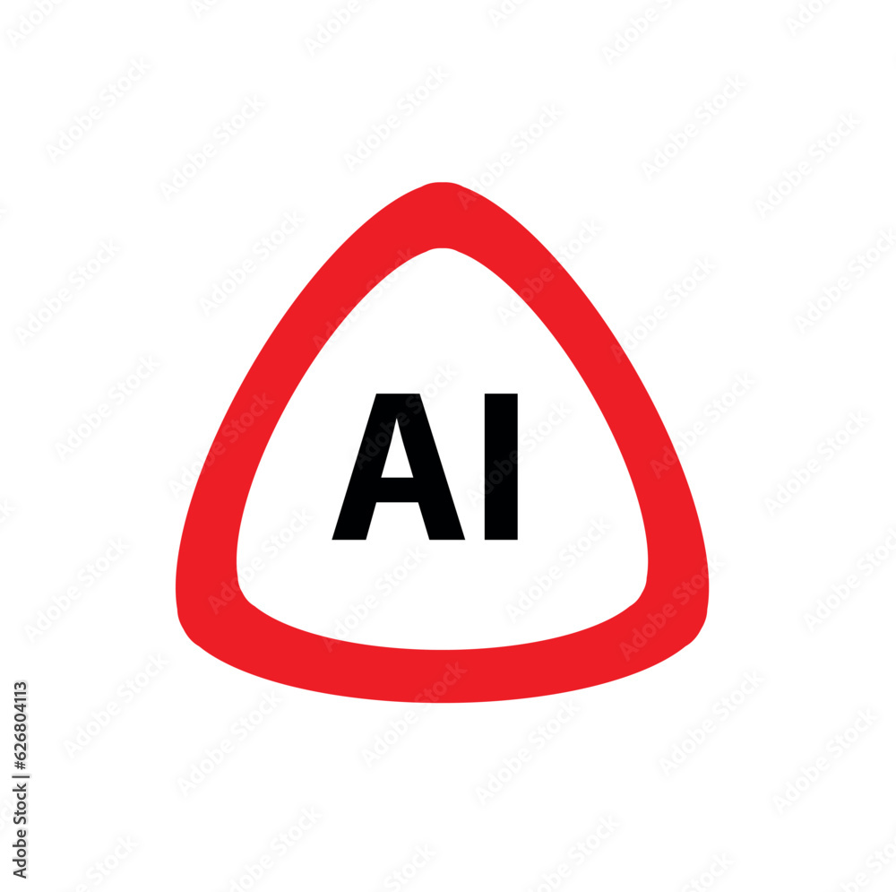 artificial intelligence sign on white background artificial intelligence sign on white background