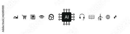 AI icon on white background