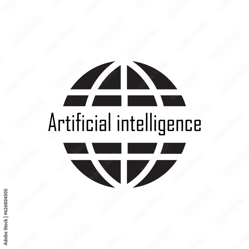 AI icon on white background