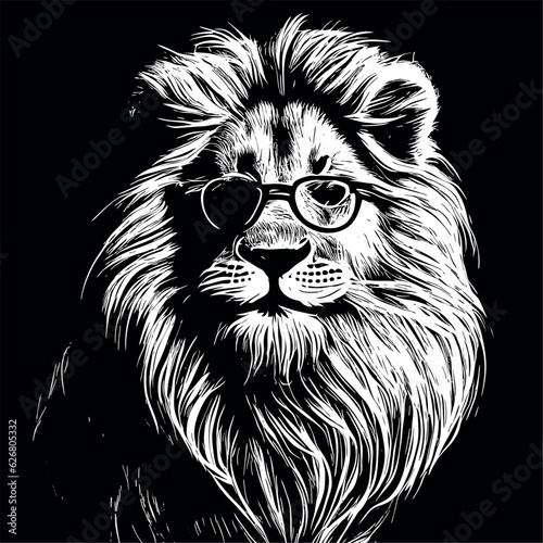handsome lion portrait