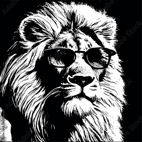handsome lion portrait