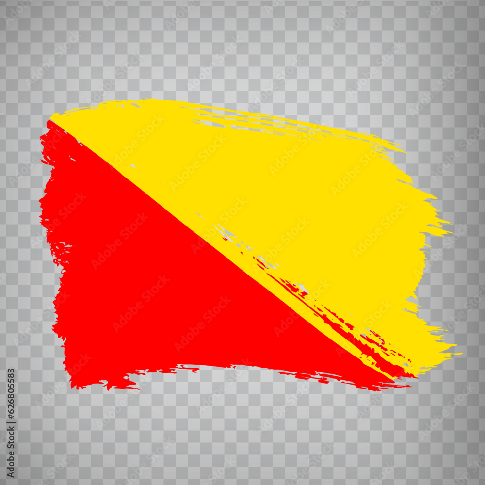 Obraz premium Flag of Palermo brush strokes. Flag Palermo city of Sicily region on transparent background for your web site design, app, UI. Italy. EPS10.