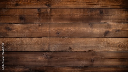 Old vintage brown wooden texture, wooden plank floor. Wood timber wall background. Generative AI