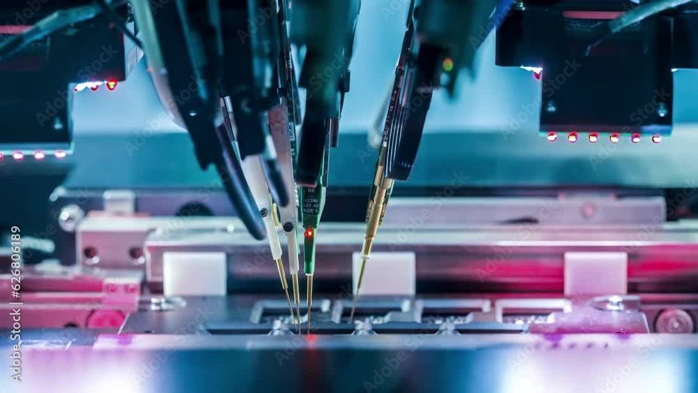 Intelligent testing and repair of circuit boards.High-tech and industrial automation.