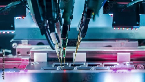 Intelligent testing and repair of circuit boards.High-tech and industrial automation.