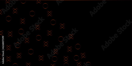 Strange patterned black walls and a classic background and blck colors.