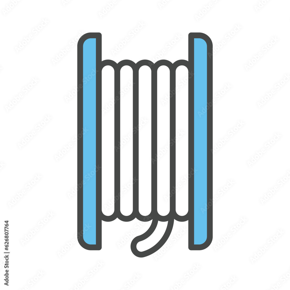 Wired power cable roll icon Wired power cable roll icon