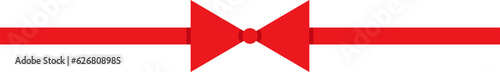 Red Ribbon and Bow Illustration