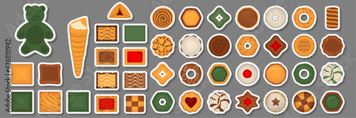 Big set homemade cookie different taste in pastry biscuit