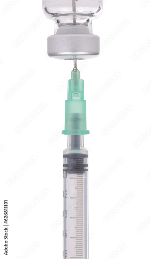 Filling vaccine to syringe before inject Filling vaccine to syringe before inject